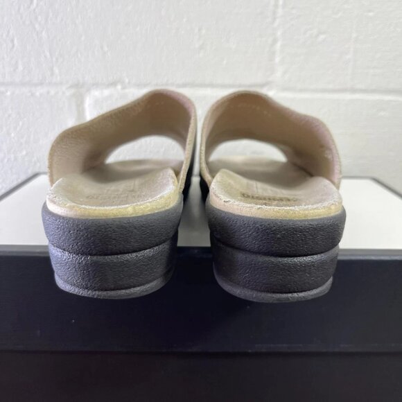 Mephisto Air Relax Sandals Slip On Beige Nubuck Leather Women's 41 EU/11 US - Picture 6 of 9